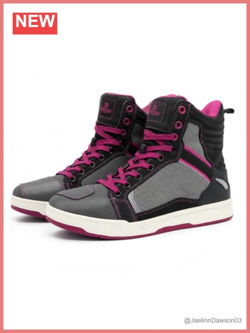 Motorcycle Riding Boots with Side Zipper, Rubber Sole